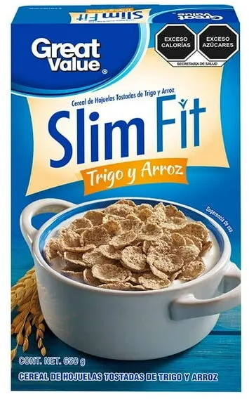 Cereal Great Value Slim Fit trigo y arroz