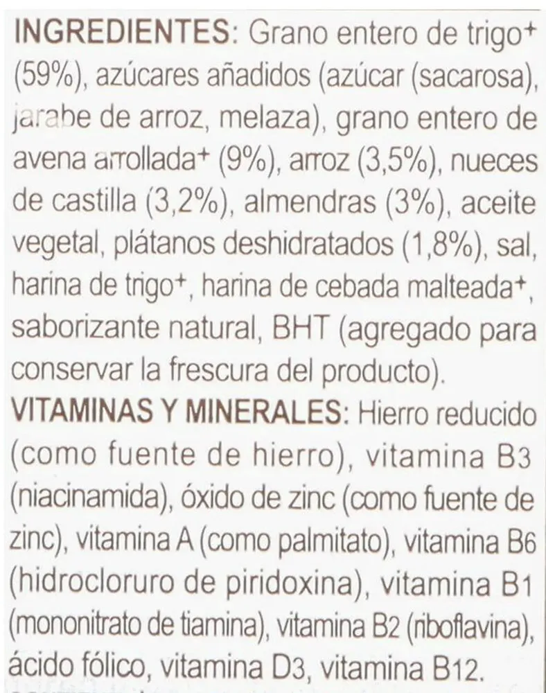 Cereal Post Great Grains con nueces almendras y plátanos