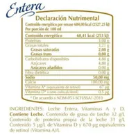 Leche San Marcos entera ultrapasteurizada