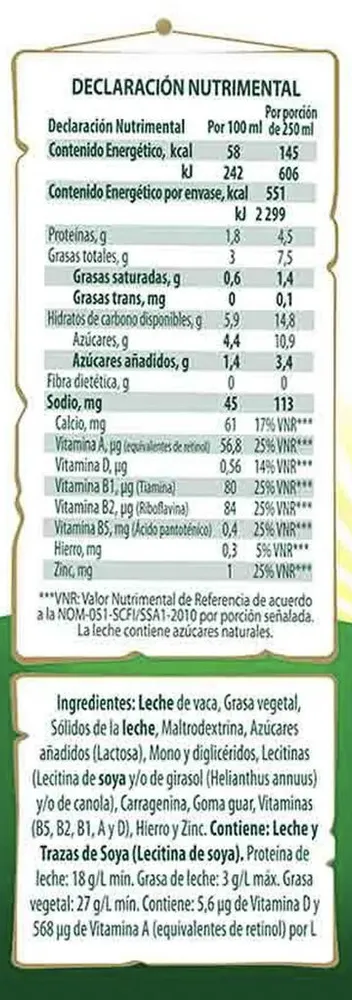 Producto lácteo Nutri fresca entera