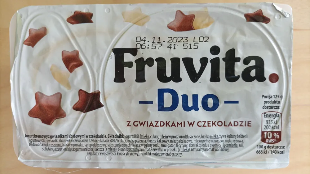 Fruvita duo z gwiazdkami w czekoladzie