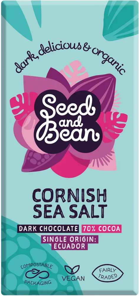 Cornish Sea Salt Extra Dark Chocolate Bar