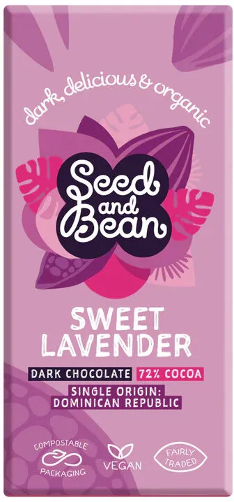 Sweet Lavender Extra Dark Chocolate Bar