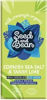 Cornish Sea Salt & Tangy Lime Milk Chocolate Bar