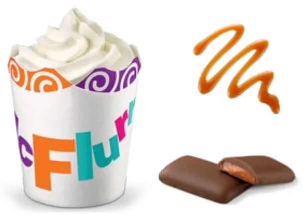 McFlurry vanille Daim nappage caramel