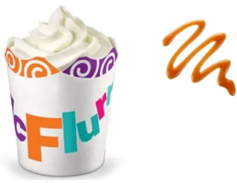 McFlurry vanille nappage caramel