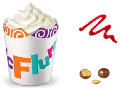 McFlurry vanille KitKat coulis fraise