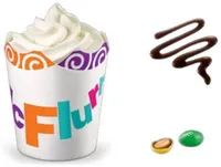 McFlurry vanille M&Ms nappage chocolat