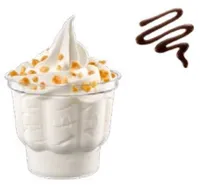 Sundae vanille nappage chocolat