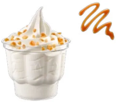 Sundae vanille nappage caramel