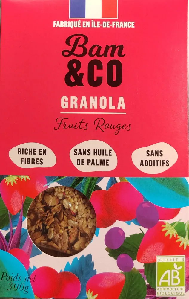 Bam & Co Granola Fruits Rouges