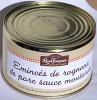 Emincés de rognons de porc sauce moutarde