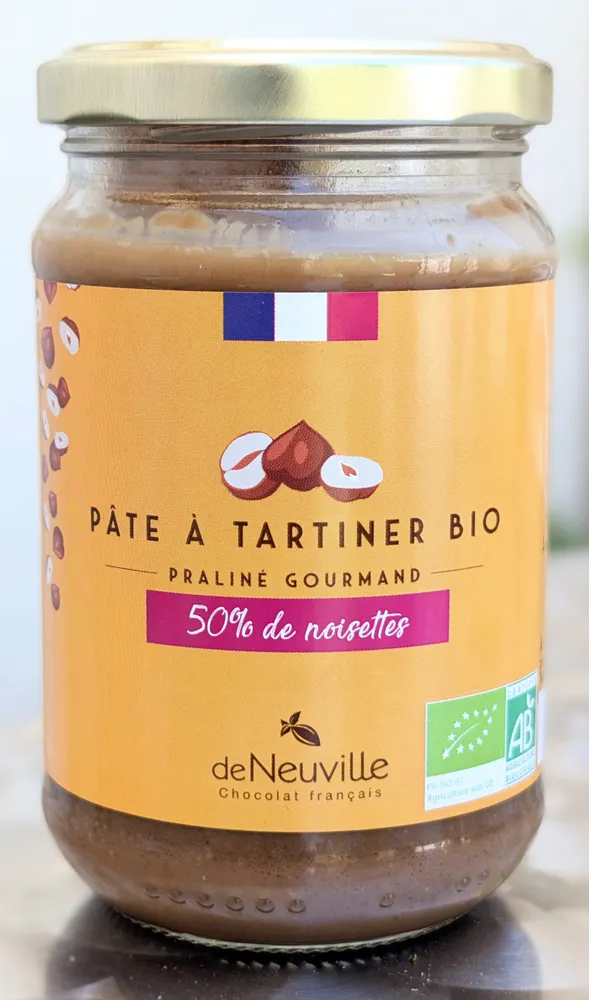 Pâte à tartiner bio praliné gourmand