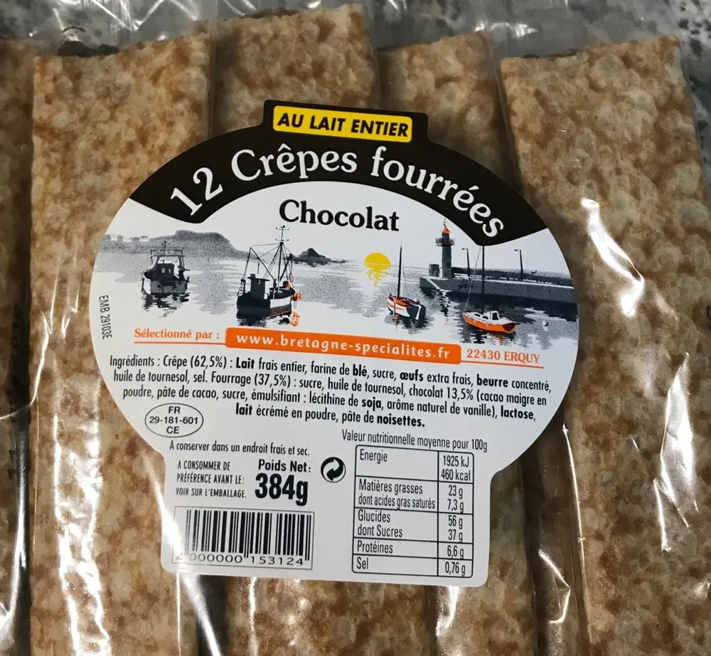 Crêpes fourrées chocolat
