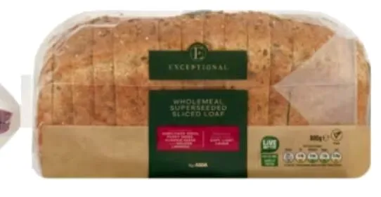 Exceptional by ASDA Wholemeal Superseeded Sliced Loaf