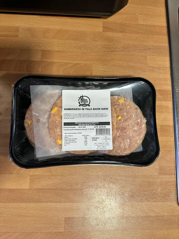 Hamburguesa de pollo bacon queso