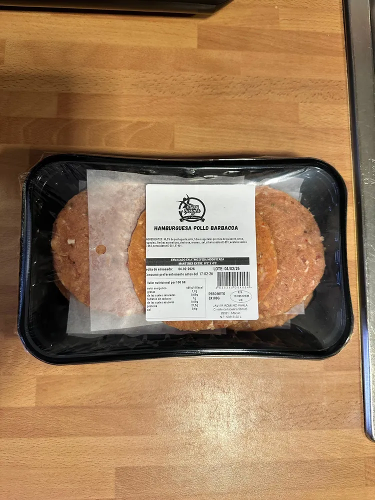 Hamburguesa de pollo barbacoa