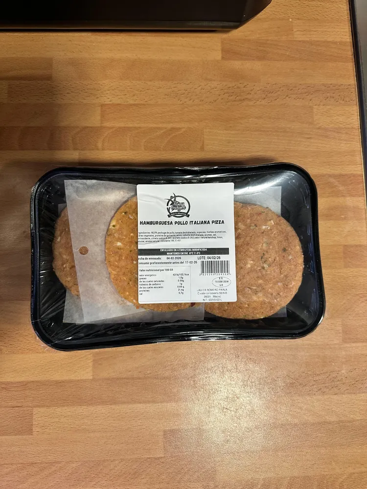 Hamburguesa de pollo italian pizza