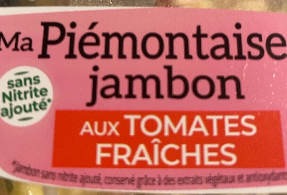 Ma Piémontaise jambon aux tomates fraîches