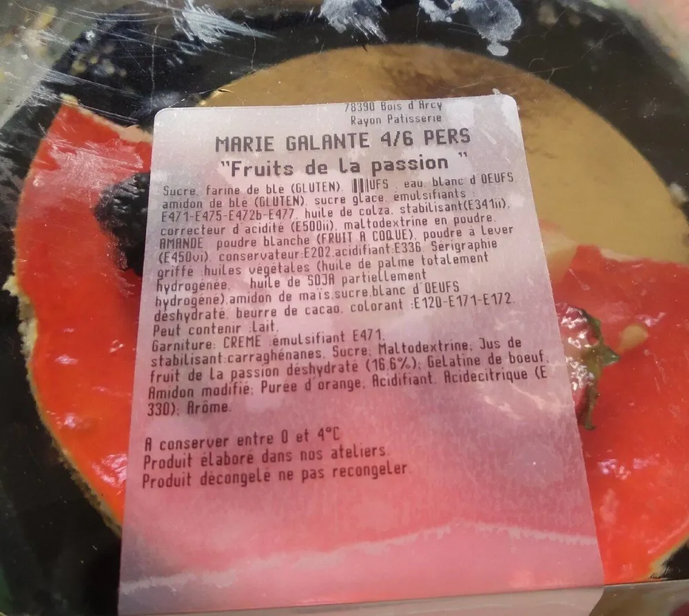 Marie galante 4/6 pers "fruits de la passion"