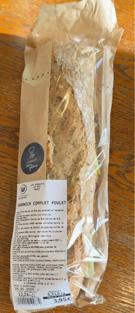 Sandwich complet poulet