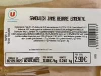 Sandwich Jambon beurre emmantal