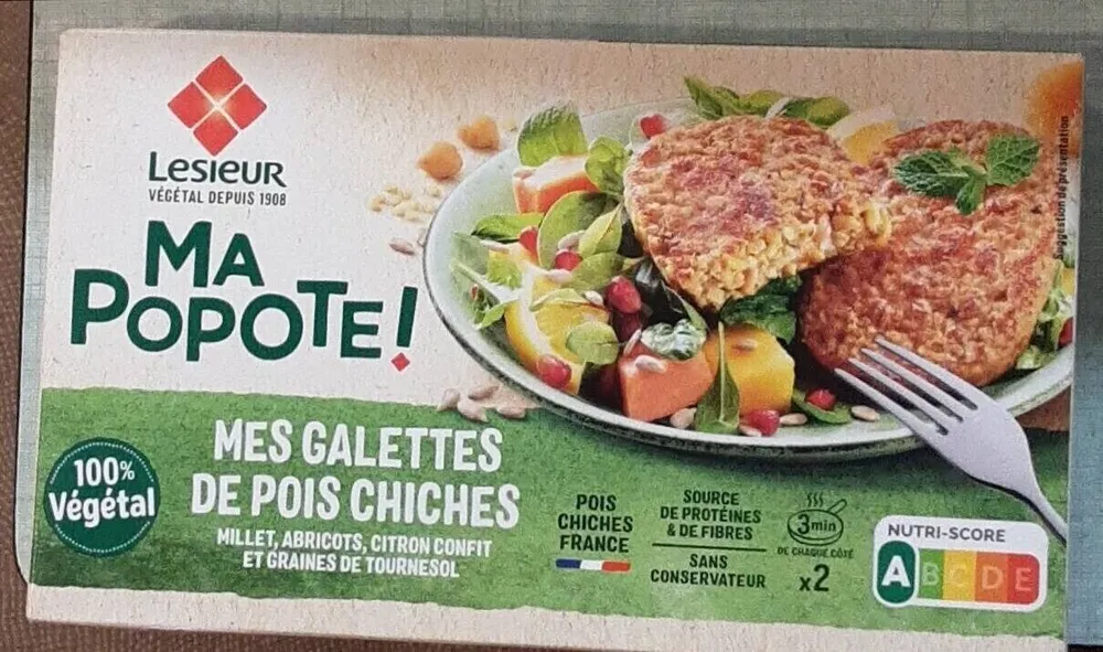 MES GALETTES POIS CHICHE,MILLET,  ABRICOTS
