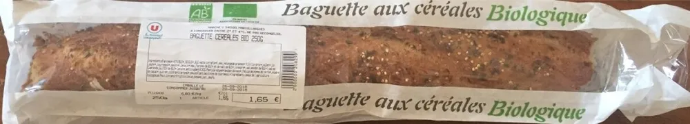 Baguette aux cereales biologiques
