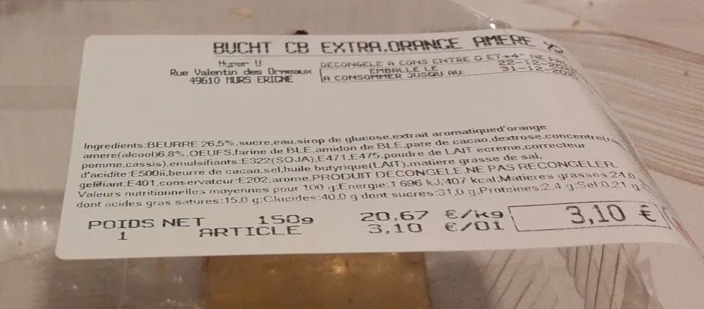 Bûche extra orange amere