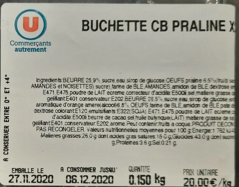 Buchette CB PRALINE X2