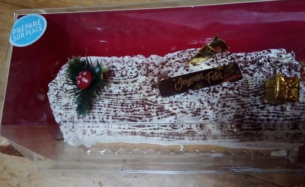 Buche crème au beurre vanille