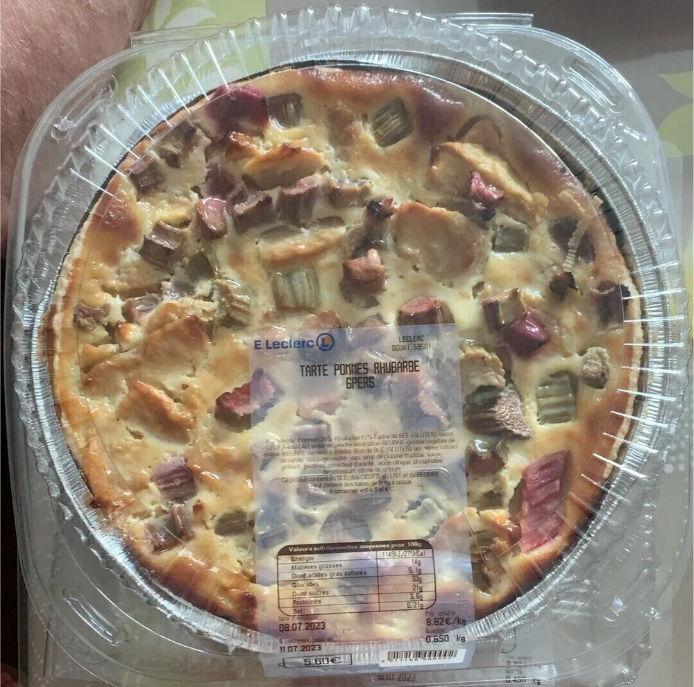 Tarte pommes rhubarbe