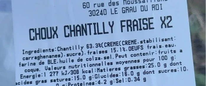 Choux Chantilly Fraise