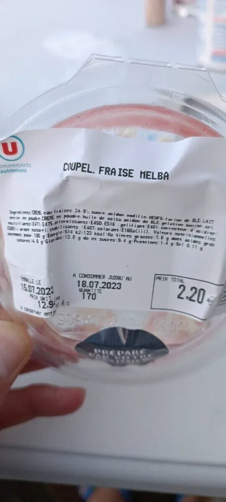 coupel fraise melba
