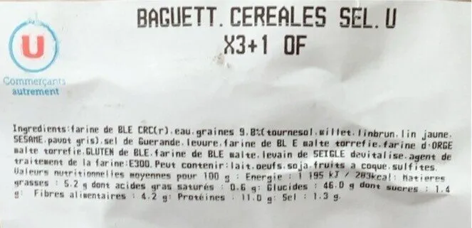 Baguette cereales U