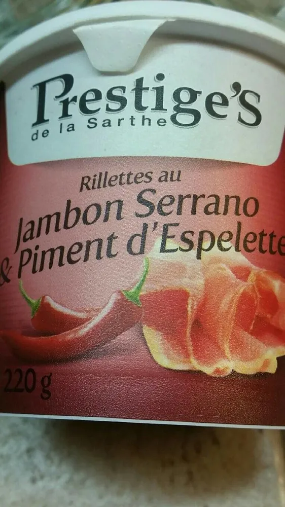 Rillettes au jambon serrano & piment d'espelette