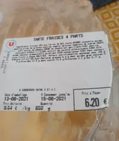 Tarte fraise 4 parts