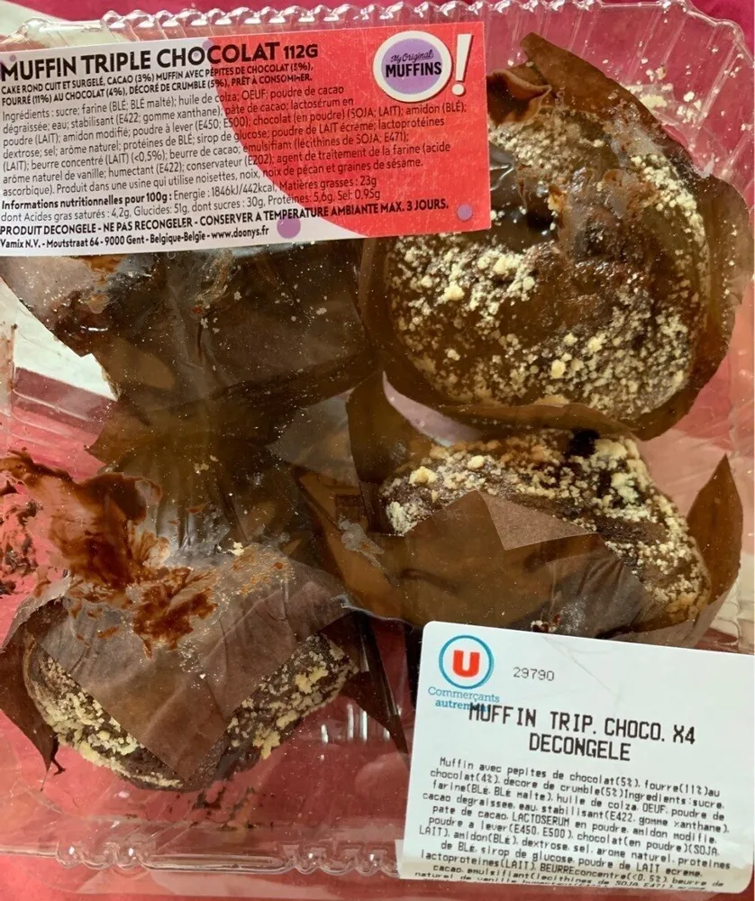 Muffin triple chocolat
