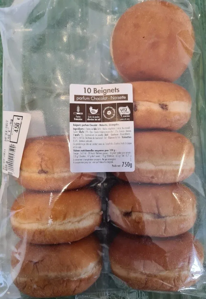 Beignets au chocolat et noisette
