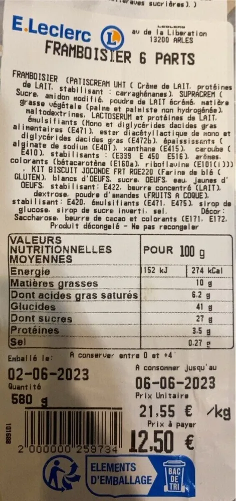 Framboisier 6 parts