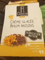 Crème glacée rhum raisins