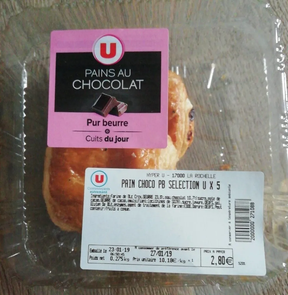 Pains au chocolat pur beurre