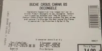 Bûche croustillant caramel