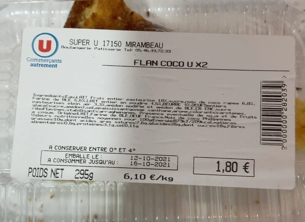 Flan coco UX2