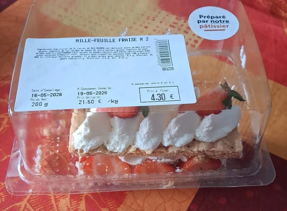 Mille feuille fraise
