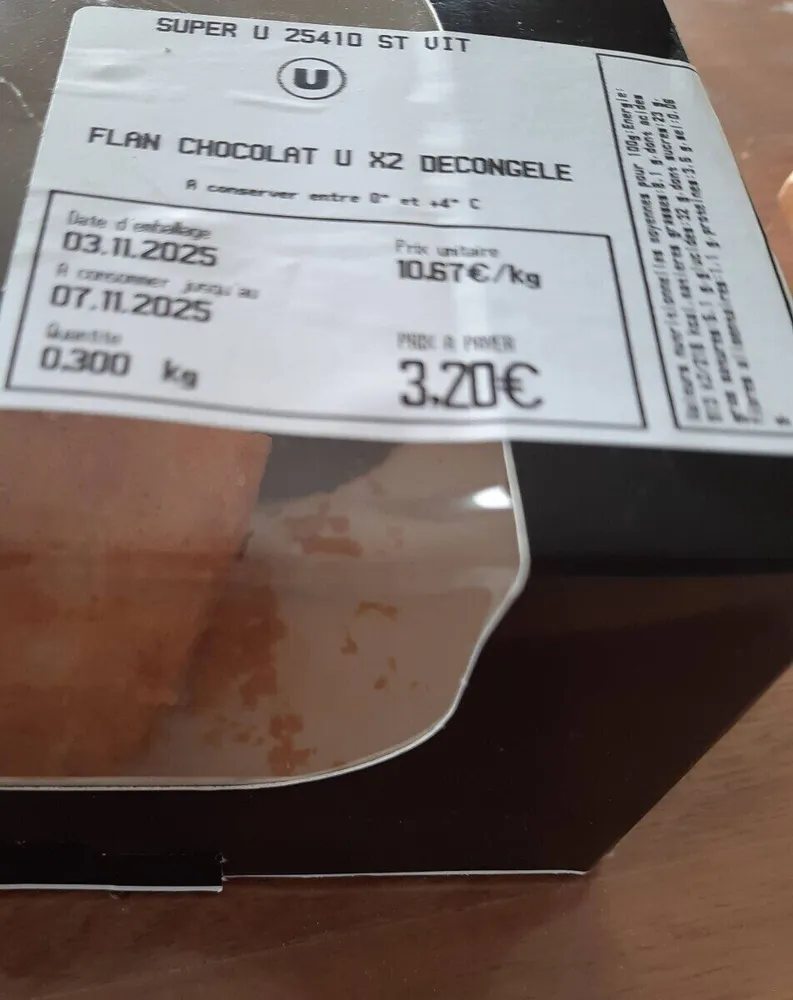 FLAN CHOCOLAT X2 DECONGELE