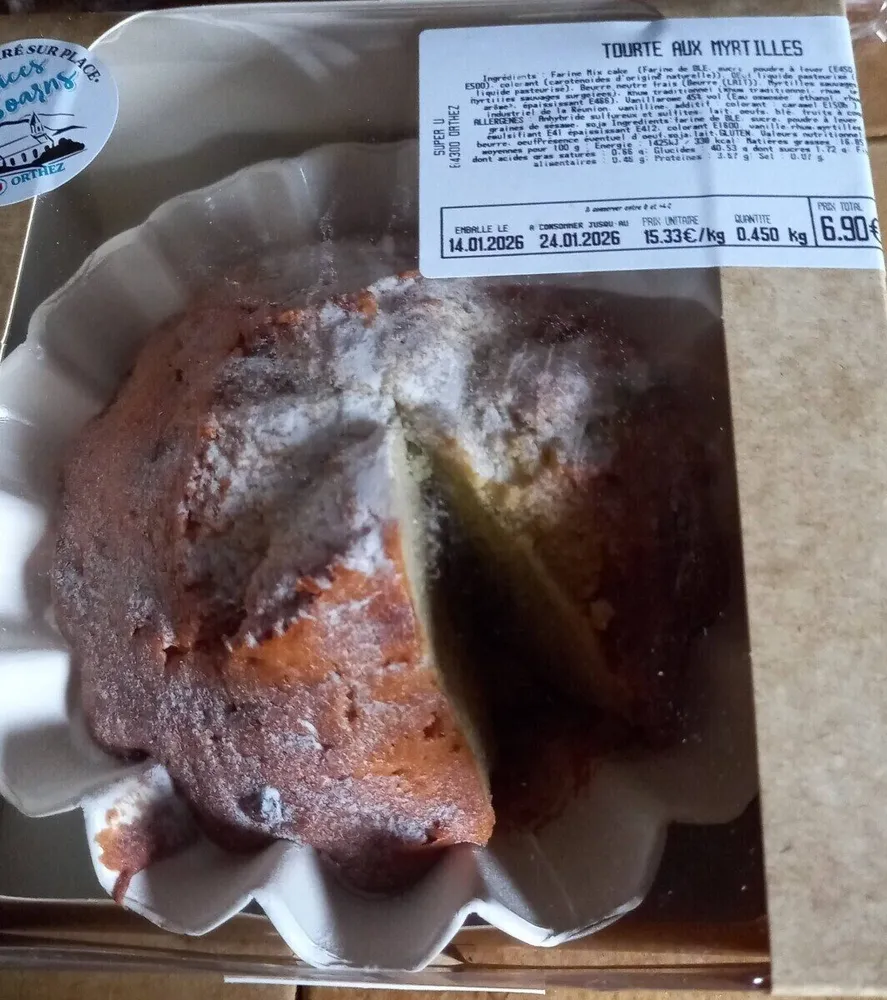 Tourte aux myrtilles