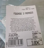 Fougasse 3 fromages