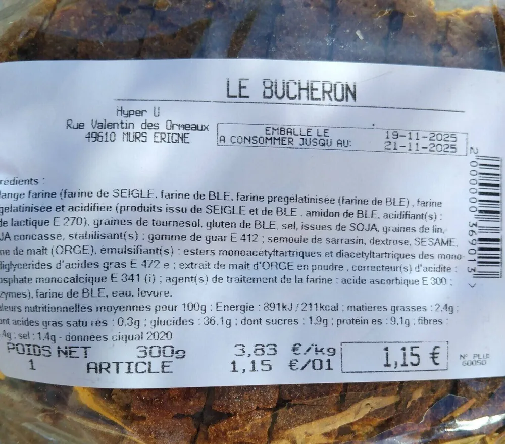 Pain le bûcheron