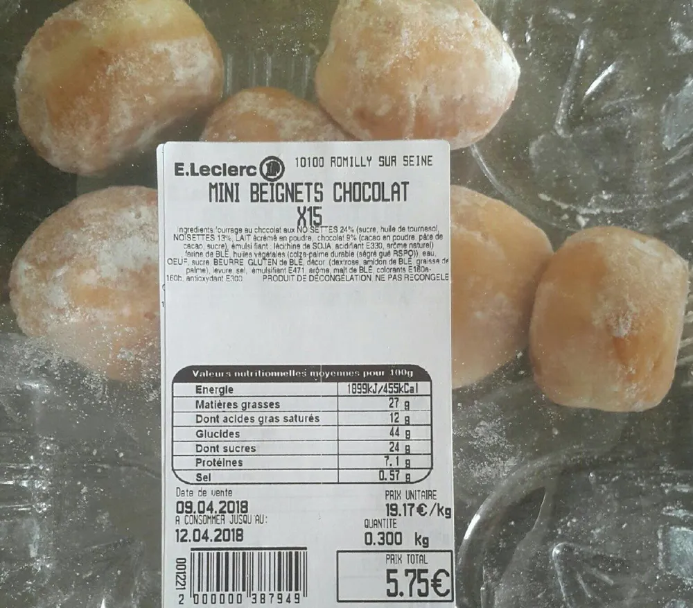 Mini beignets chocolat x15
